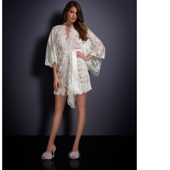 Agent Provocateur | Intimates & Sleepwear | Agent Provocateur Offwhite Matinee Kimono Robe |